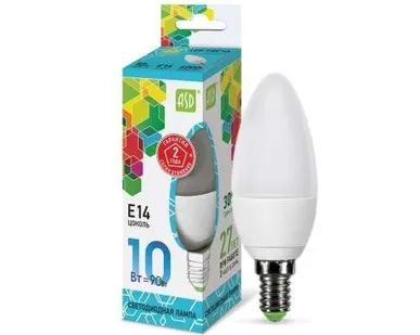 фото Лампа светодиодная LED-свеча-standard 10Вт 230В E14 4000К 900Лм ASD 4690612015576