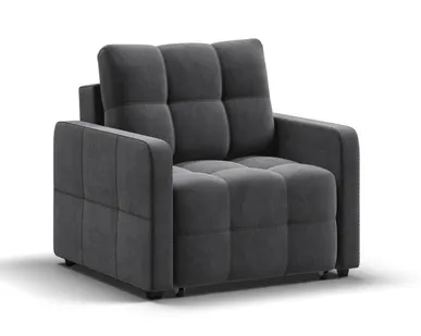 фото Кресло-кровать Денди Слим велюр Monolit серый