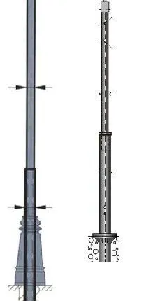 Фото №0 Опора СТВг 5,0 м (стенка 4 мм)