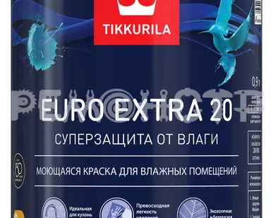 фото Краска акрил интер  0,9л п/мат (6) база А Tikkurila EURO EXTRA_20 (ЭК) П