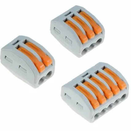 Фото №0 Wago 222-xxx - клеммы многоразовые для быстрого монтажа электропроводки (222-415 - 5 контактов)