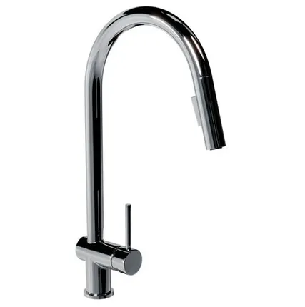 Фото №0 смеситель для кухни RAVAK KF 020.00 выдвижной латунь хром