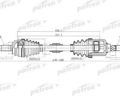фото PDS2033 Полуось