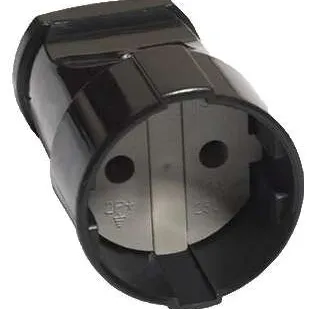 фото Штепсель без заземл. черн. UNIVersal А0115