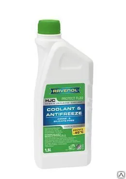 Фото №0 Антифриз зелёный готовый Ravenol HJC Hybrid Japan. Coolant Premix -40 1,5л