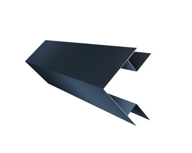 фото Планка угла внешнего сложного Экобрус Grand Line 0,5 Velur RAL 7024 мокрый асфальт