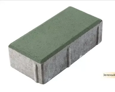 фото Плитка тротуарная бетонная АрБет Прямоугольник 1.П.6. зеленая (11,52м2)