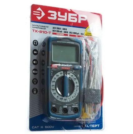 Фото №0 Мультиметр ЗУБР ЭКСПЕРТ ТХ-810-Т цифровой 59810