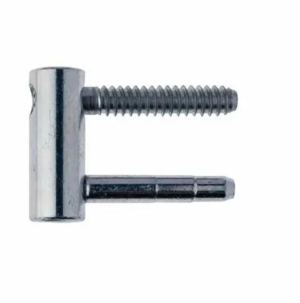 Фото №0 Петля ввертная, 4-штыревая, 3D, створочная часть, диаметр 14 мм, сталь, оцинкованный