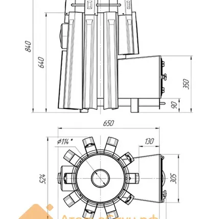 Фото №3 Печь ДобросталЬ Фредерика стронг со стеклом (черная)