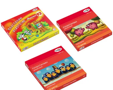 фото Пластилин детский 12 цв. 240 г со стеком ГАММА (280018)