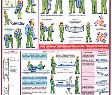 фото Первая реанимационная и медицинская помощь плакат ламинированный A1
