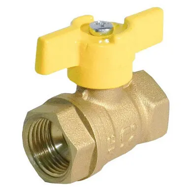 Фото №0 Кран шаровой латунный Ду20 Ру 40 муфта-муфта, ручка "бабочка", 11б27п Бологое, ГАЗ