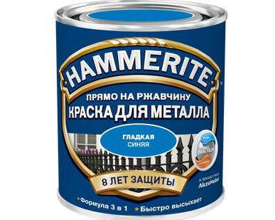 фото Краска глянцевая синяя алкидная для мет.поверхностей, 2,5л/Hammerite