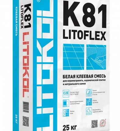 Фото №0 Клей плиточный Litokol Litoflex К81 белый 25 кг