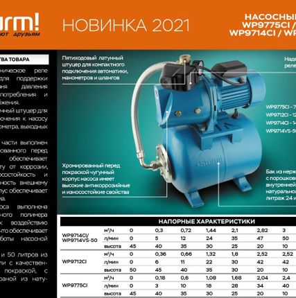 Фото №2 Насосная станция Sturm! WP9714VS-50