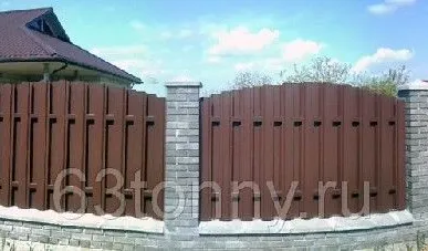 фото Забор из профлиста под ключ