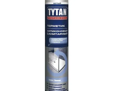 фото Герметик Tytan Professional силиконовый санитарный белый 280 мл.