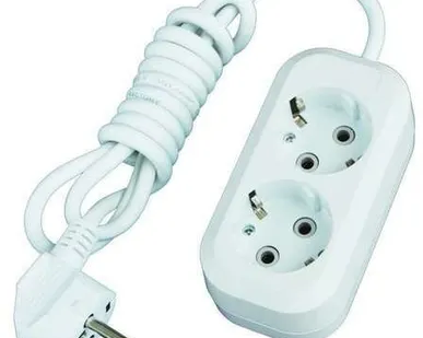 фото Удлинитель 2х2м с заземл. 16А IP20 Е-302 АБС-пл. ПВС 3х1 UNIVersal 9631972