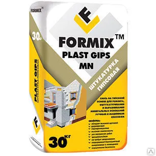 Фото №0 Штукатурка гипсовая FORMIX Plast Gips MN 30кг для ручного/машинного исп-ия