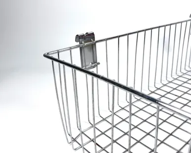 фото Корзина на сетку большая 610*300*150мм, хром