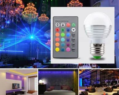 фото LED лампочка с пультом