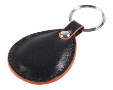 фото Брелок New Age, черный с оранжевой окантовкой