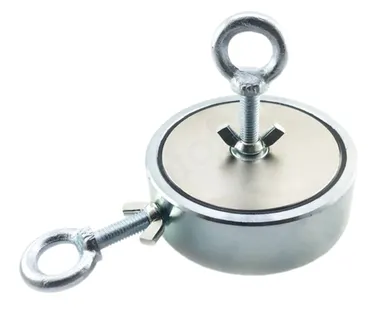 фото Двусторонний сильный поисковый неодимовый магнит F = 400 кг