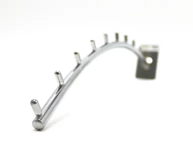 фото Вешало d-10 изогнутое 9 штырьков на экономпанель, хром