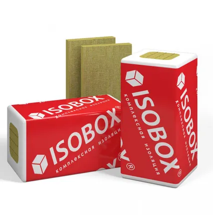 Фото №0 Теплоизоляция ISOBOX ВЕНТ (100*600*1200) 4шт. 2,88м2 (0,288м3), 80кг/м3, ТехноНИКОЛЬ