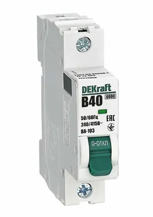 Фото №0 DEKraft Авт. выкл. 1Р 40А х-ка B ВА-103 6кА нов.