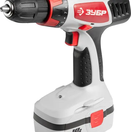 Фото №0 Зубр Дрель-шуруповерт ЗУБР аккум, 10мм, 0-400/0-1150об/мин, 2.0 А/ч, 18В, э