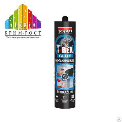 Фото №0 Жидкие гвозди прозрачные 310мл Soudal T-REX