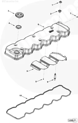 Фото №0 Прокладка клапанной крышки на двигатель Cummins 6ISBe 6ISDe 4897569 4899226