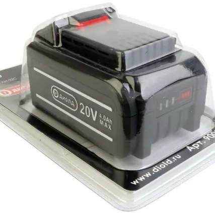 Фото №0 Аккумулятор ДИОЛД 90022016, Li-Ion, 20 В, 4 А·ч, 1 шт.