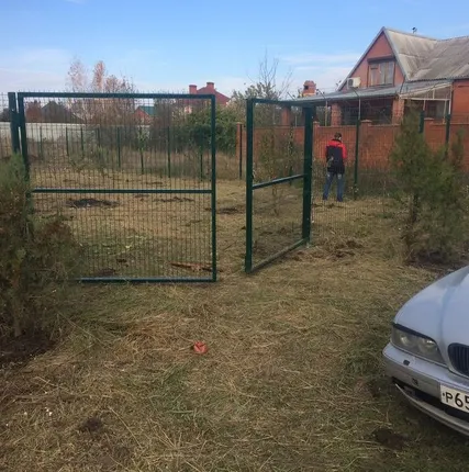 Фото №0 Ворота 3Д забора. Распашные 2030х4000х4 мм. Выбор цвета по RAL