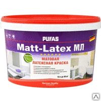фото ПУФАС MATT-LATEX Краска моющаяся латексная матовая мороз. (10л=15,2кг) (МЛ)