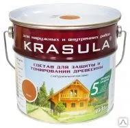 фото Состав для защиты и тонирования древесины KRASULA орех 3,3 л