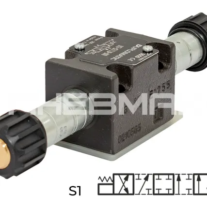 Фото №0 DS3-S1/11N-D00 - Распределитель гидравлический CETOP 03, Элм.-Элм., 100 л/мин, 350Бар, под катушки постоянного тока