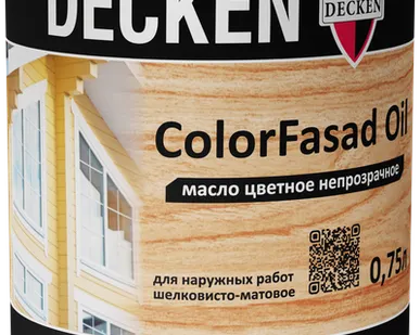 фото Масло цветное непрозрачное Decken ColorFasad Oil слоновая кость 0,75 л