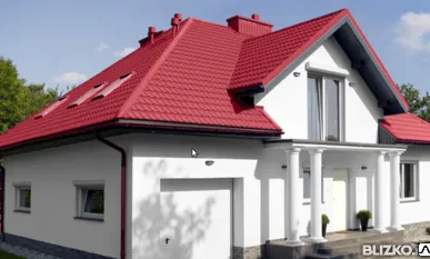 фото Металлочерепица МП Супермонтеррей 1,105 Полиэстер 25 мкм, 0.4 мм