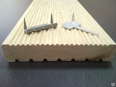 Фото №0 Доска террасная профилированная 27х145 сорт А лиственница