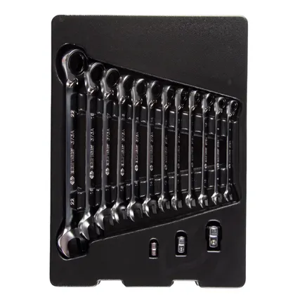 Фото №1 Набор комбинированных ключей с трещоткой, ложемент, 15 предметов KING TONY 9-102A15MR