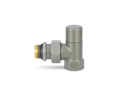 фото Клапан ручной радиаторный угловой 1/2" н.р.-в.р. Varmega VMDV01-310404 (серый)