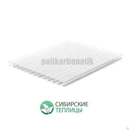 Фото №0 Сотовый поликарбонат Стандарт 4 мм прозрачный