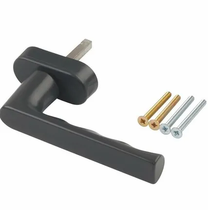 Фото №0 Ручка оконная алюминиевая HOPPE Hamburg SecuForte, штифт vario fit 32-42 мм, 45°, 2 винта М5х45, 2 винта М5х50, антрацит RAL7016