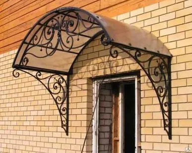 фото Кованые козырьки и навесы