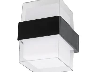 фото Светильник уличный настенный накладной светодиодный ULU-P26B-2x5W/4000K IP65 BLACK 10Вт 230В 4000К корпус черный TM Uniel