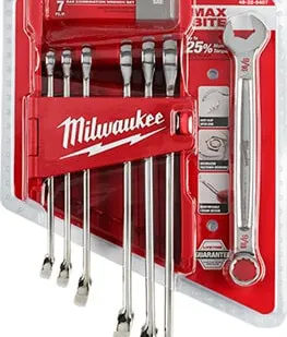 фото Набор дюймовых ключей Milwaukee (7 шт) ⅜″ ⁷⁄₁₆″ ½″ ⁹⁄₁₆″ ⅝″ ¹¹⁄₁₆″ ¾″ 7 PC MAXBITE IMPERIAL COMBINATION SPANNER SET - 1 PC