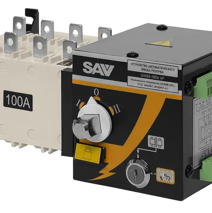 Фото №0 Реверсивный рубильник АВР (устройство автоматического ввода резерва) SHIQ5-100A 4P